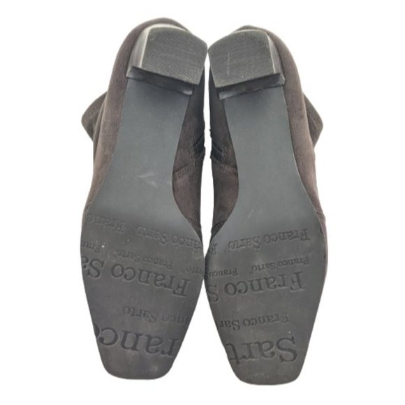 Franco Sarto Millie Brown Suede Ankle Heeled Boots Size 6 - Picture 6 of 12